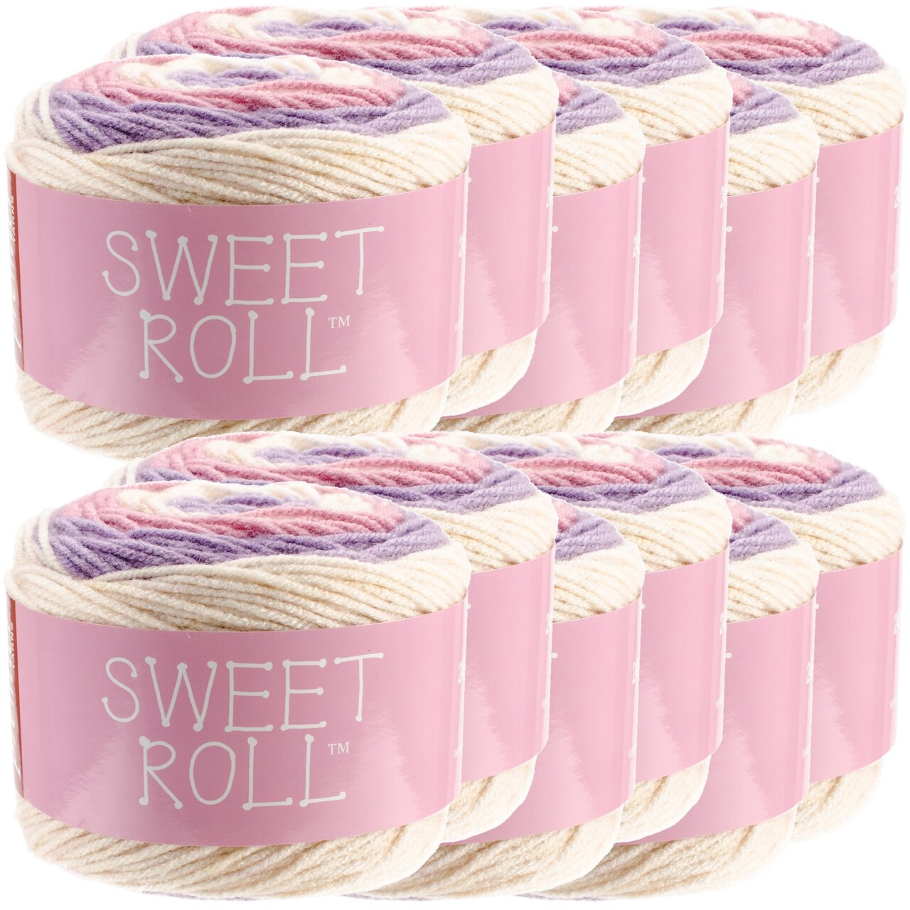 Multipack of 12 - Premier Yarns Sweet Roll Yarn-Birthday Cake Pop